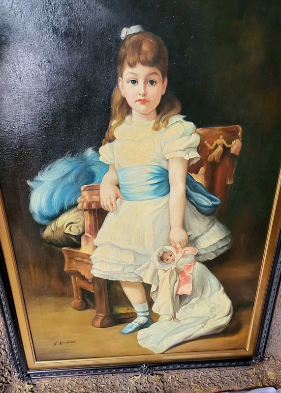 N Henry Bingham Original Oil Painting on Canvas Signed Framed gallery