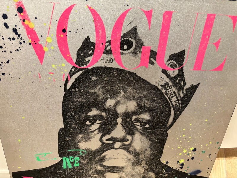 Shane Bowden canvas Vogue Biggie art 37 in square gallery