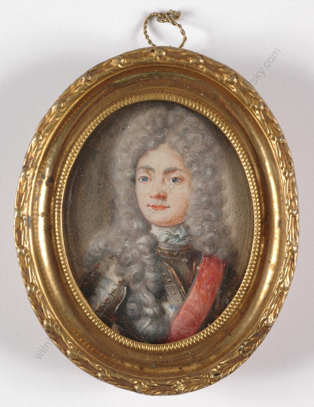 Georg Asam (1649-1711) «Johann Wilhelm, Elector Palatine», important miniature