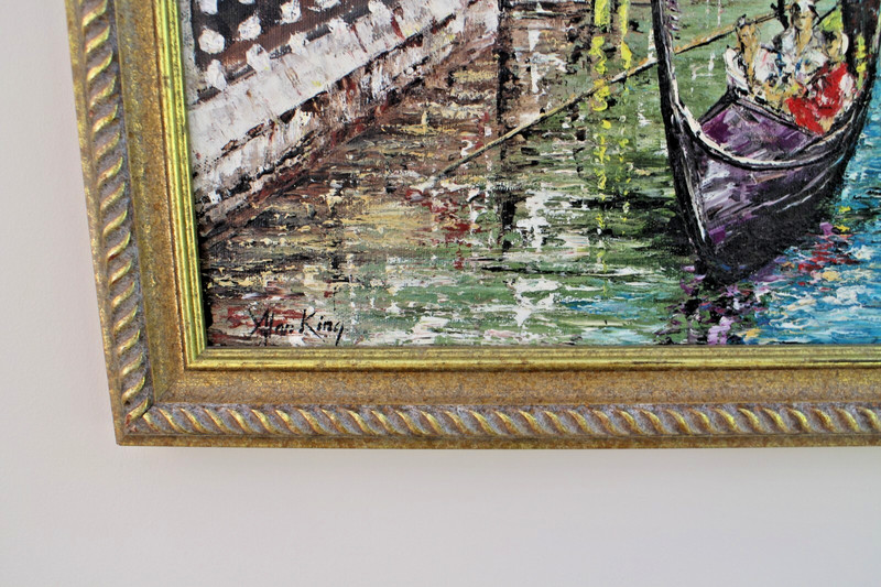 OIL ON BOARD VENICE BRIDGE OF SIGHS ALAN KING AKIN OF MALVERN gallery