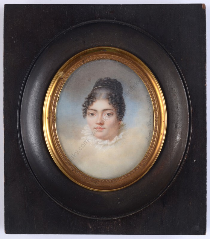 Mme Rosalie Renaudin (fl. 1805/40) «Aerien» portrait of a young lady» rarity (m)