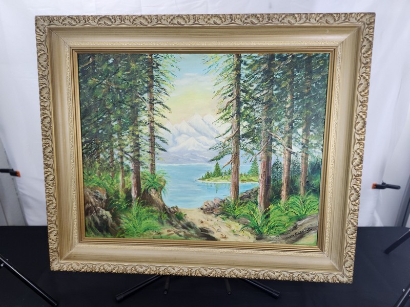 Two Grace Cassinelli Framed Original Signed Oil Paintings 1964 gallery