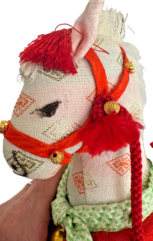 RARE HANDMADE JAPANESE KIMONO FABRIC CRAFT ART HORSE (34) gallery