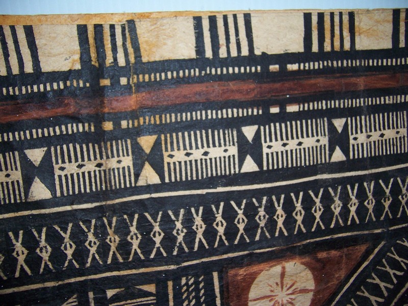 Vintage Painted Art on Cotton or Linen? 36 1/2" X 22 1/4" X 3/16" gallery