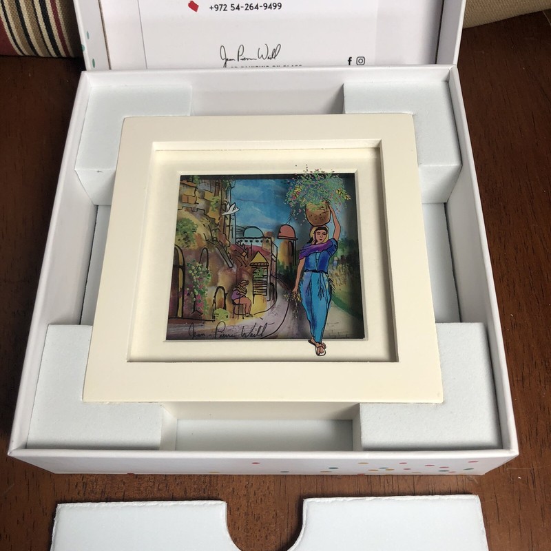 Jean Pierre Weill 3D Painting On Glass «Ruth» Vitreography Mini