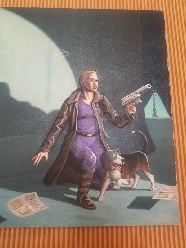 ORIGINAL ART COVER – ORBITAL BURN NOVEL – 2003 – SCIENCE FICTION- ANDROIDS