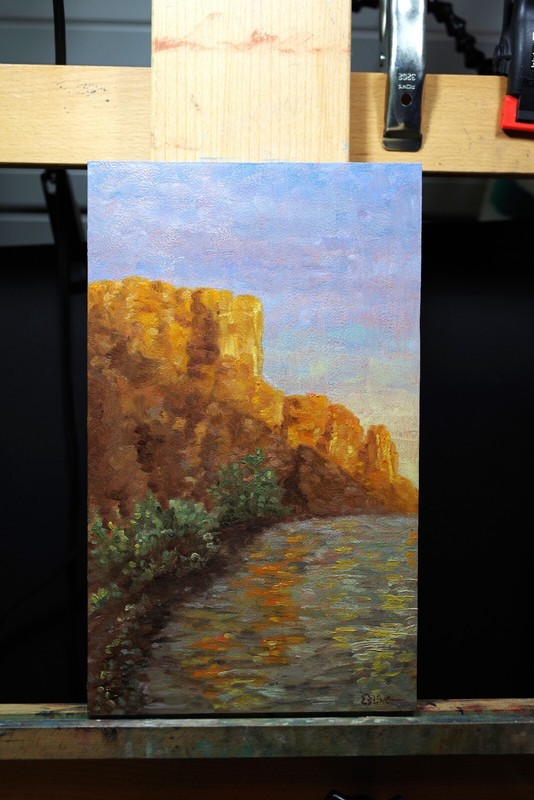 Landscape sunset Oil Painting Green River Utah Original signed