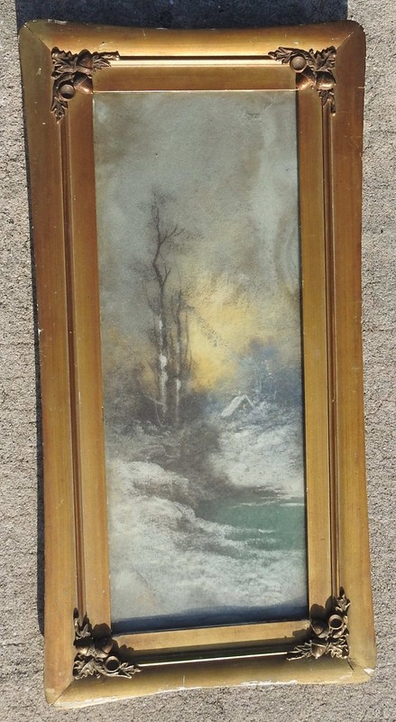 Unique & Unusual ANTIQUE 22″ X 11″ Frame FREE USPS SHIPPING!