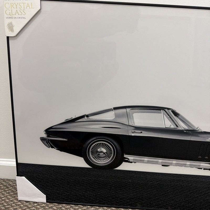 Large Framed Classic Corvette Sting Ray Wall Art Print Glass Picture Frame 25x35 gallery