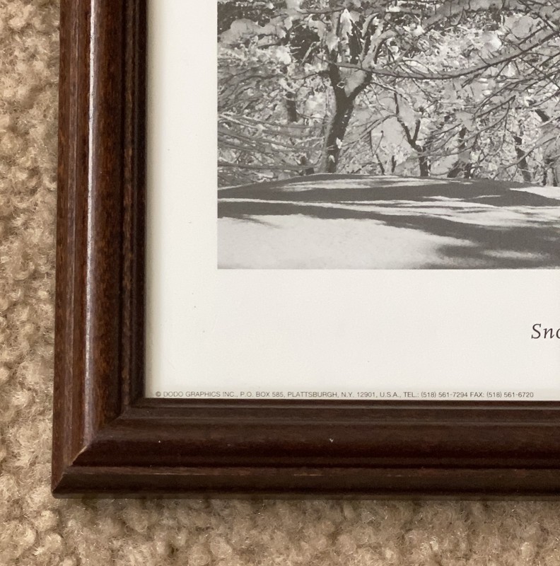 Ansel Adams Snow in Apple Orchard Yosemite California Framed Print 9"x11" gallery
