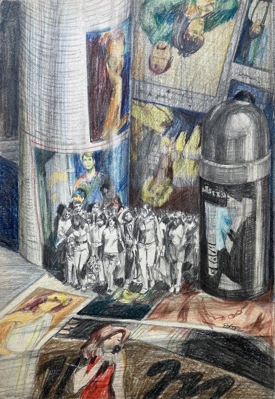 Mass Movement and Market Forces in One Pastel Frame