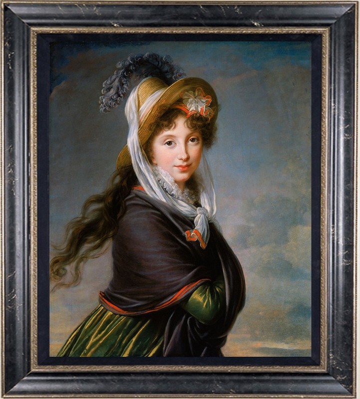Hand Painted Oil Painting art Portrait female noblewoman girl on Canvas 24″X30″