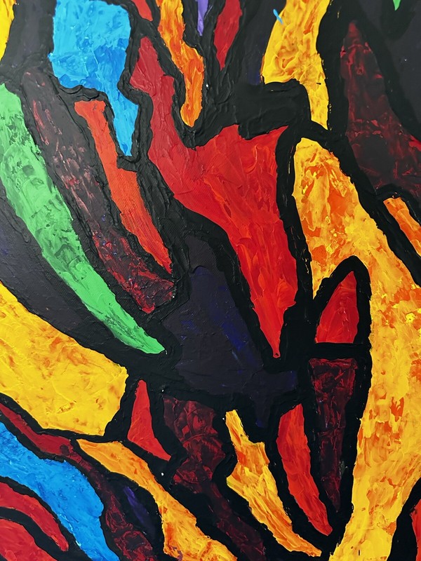 30x40 inch "Johnny Davis Abstract Acrylic on Canvas Painting - Original Artwork" gallery