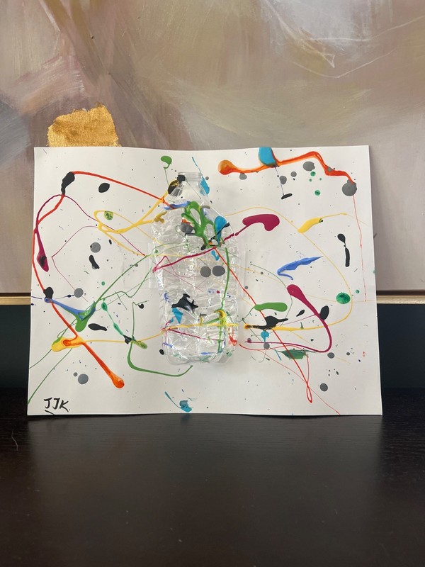 I thought I would reuse some plastic and make a wonderful art piece
