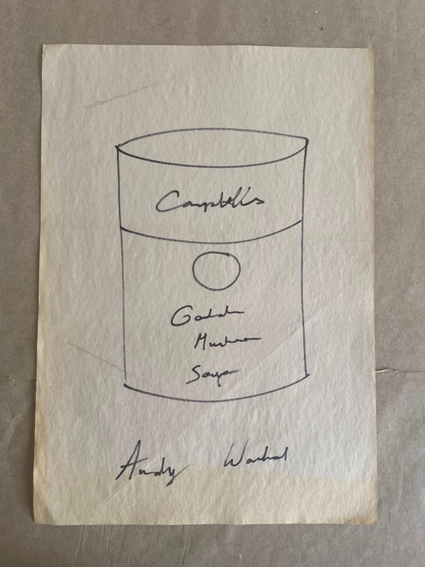 ANDY WARHOL LOT OF 11 ITEM HAND-DRAWN DRAWINGS, SEALED AND SIGNED gallery