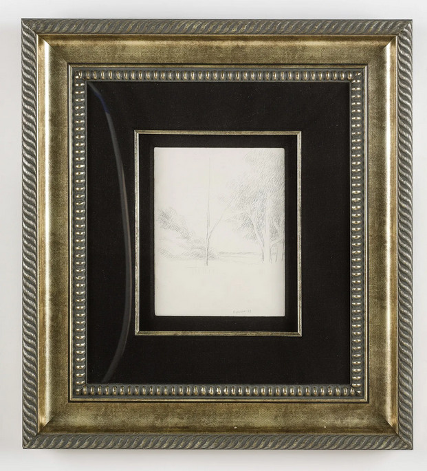 Robert Kipniss (b. 1931) «Looking West», 1963 Original Pencil Sketch w/ COA