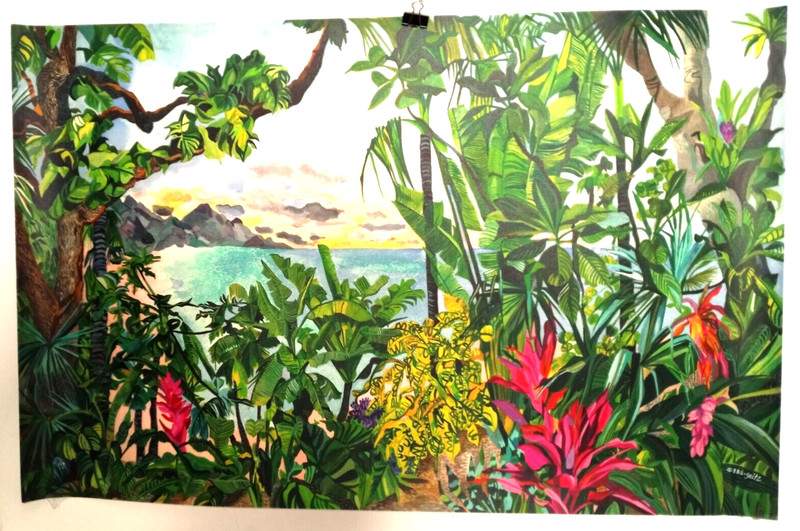 ORIGINAL EARLY PAINTING BY EILEEN SEITZ FROM 1988