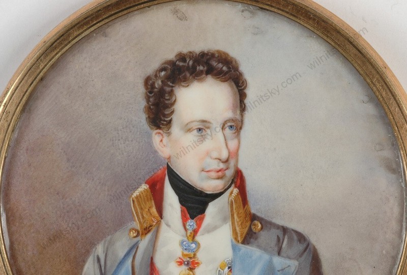 Adalbert (Vojtěch) Suchy "Archduke Karl of Austria" important miniature (m) gallery