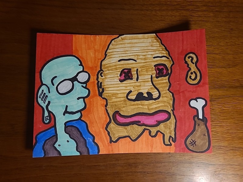 Original Painting Mike Tyson Leather Face Thanksgiving Day Texas Chainsaw... gallery