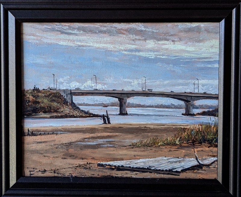 Original oil painting. Oil on board. Signed by artist. 8×10 in. framed