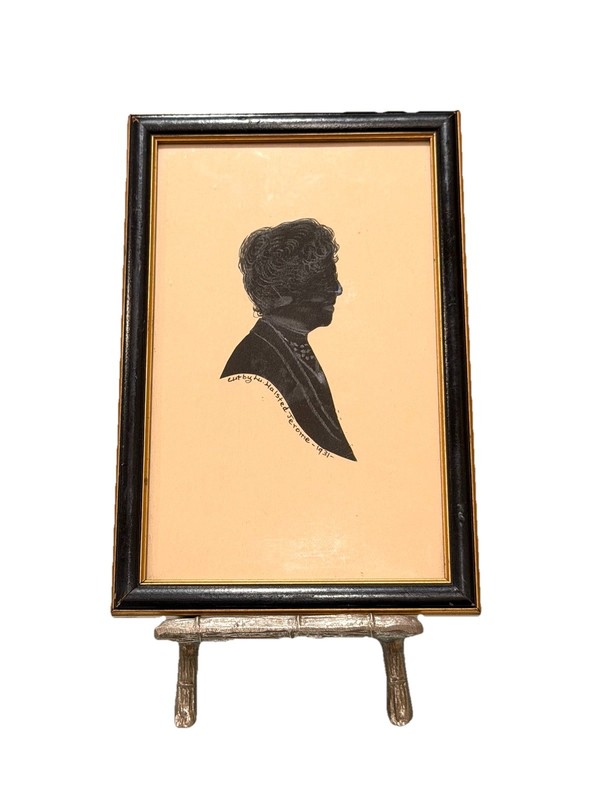 Antique Vintage 1931 Image Portrait Silhouette Woman Lady By Halstead Jerome