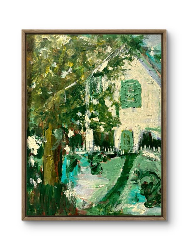 House Landscape Original Wall Art Canvas 11×14 Home Decor Signed