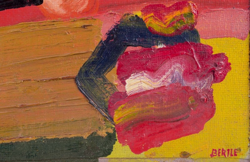 Lars Bertle (b. 1925), Swedish artist. Oil on panel. Abstract composition. gallery