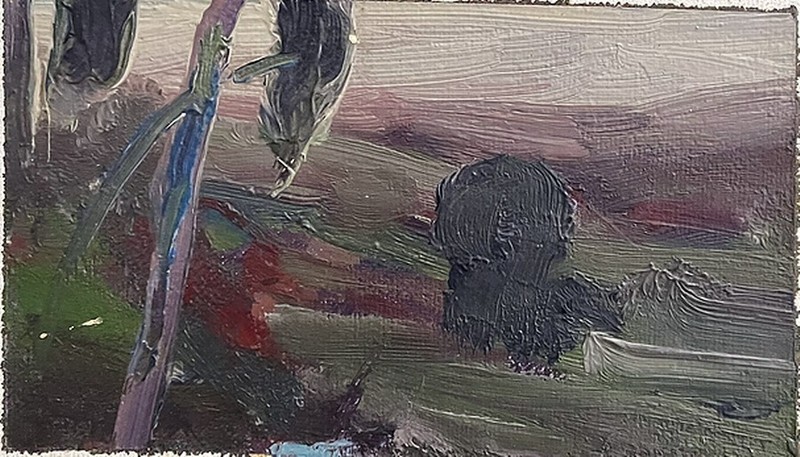 William Dorsey Oil Painting on Canvas Ojai Meadows (Unsigned)