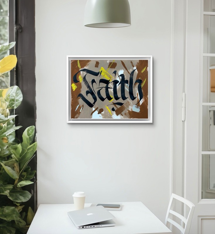 Original Abstract Calligraphy Painting 9x12 paper Modern Wall Art Home Decor New gallery