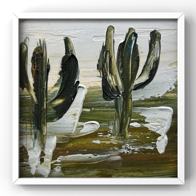 Abstract Desert Art Nevada Bedroom Minimalist Neutral Wall Decor Framed Painting
