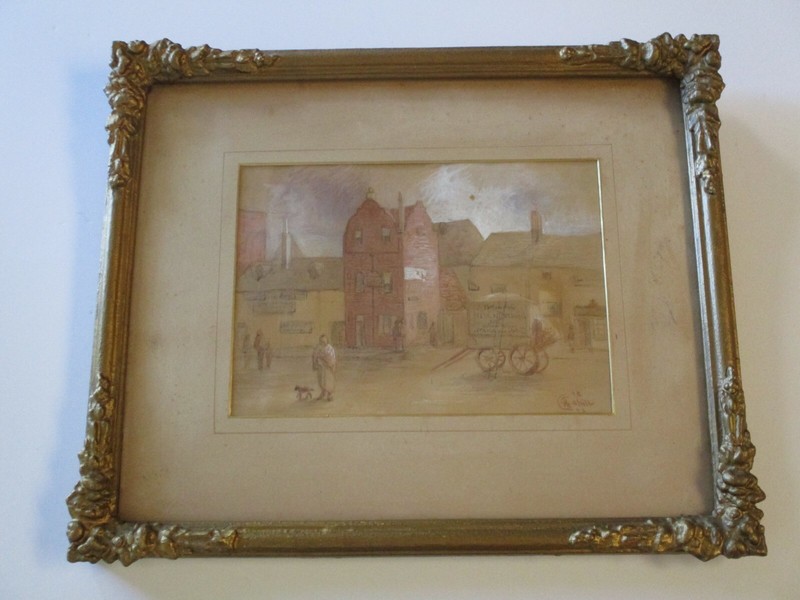 ANTIQUE 19TH CENTURY OLD MASTERFUL OLD HOUSE PARLIAMENT STREET NOTTINGHAM 1893