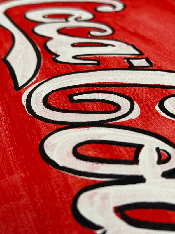 Vintage Coca-Cola Pop Art - 16x20" Acrylic Painting on Stretched Canvas gallery
