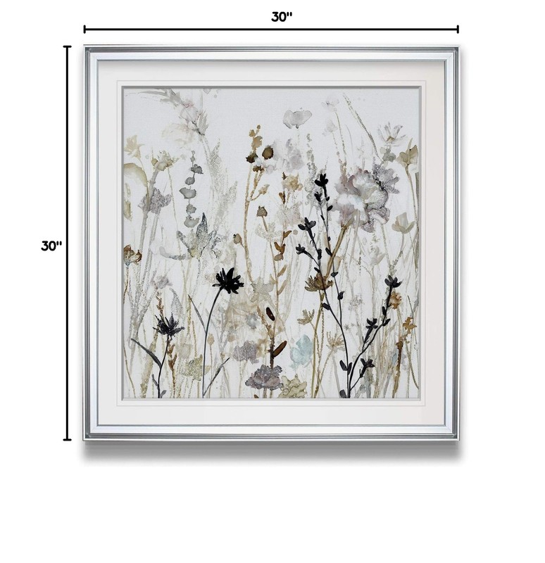 Wildflower Mist II Contemporary Artwork Flower Art Framed Landscape Painting ... gallery