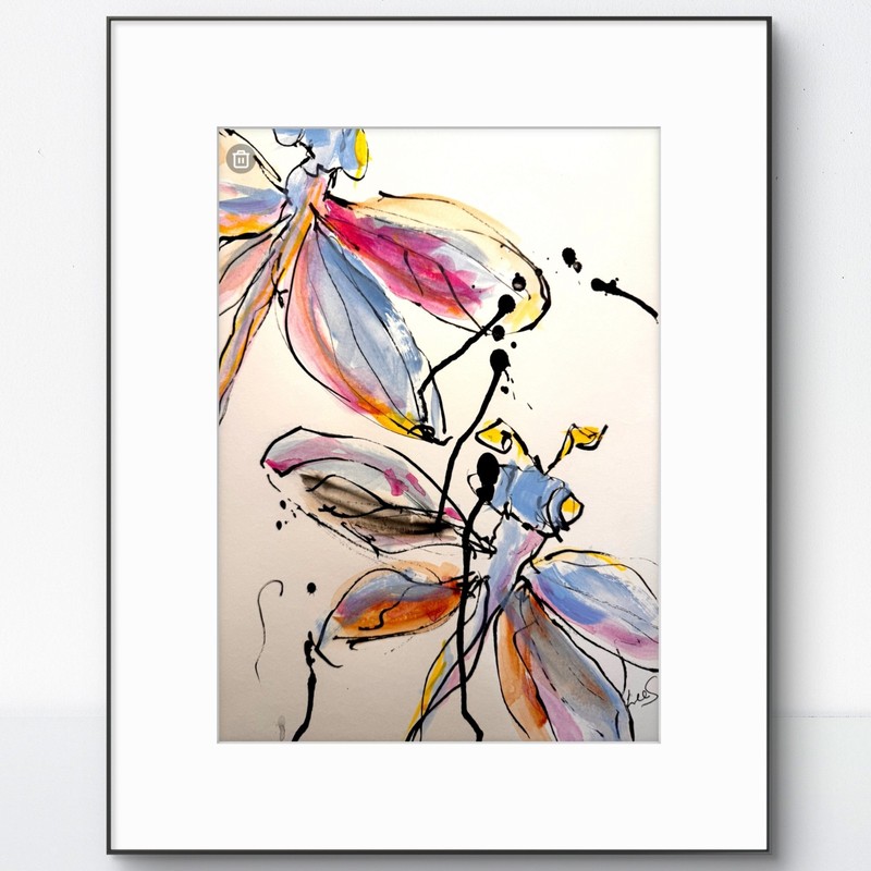 Original Art Dragonflies 3