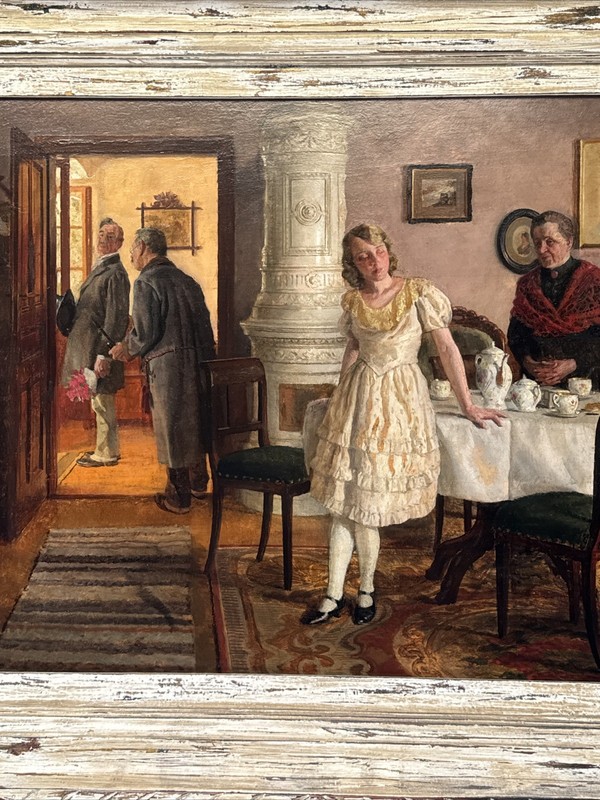 Antique Painting Masterpiece Portrait Interior Listed Famous Pretty Woman Female gallery