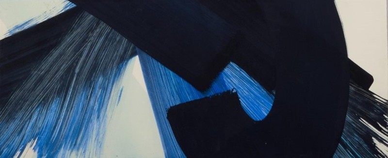 Monique Orsini (1937), French artist. Mixed media on paper. Abstract composition