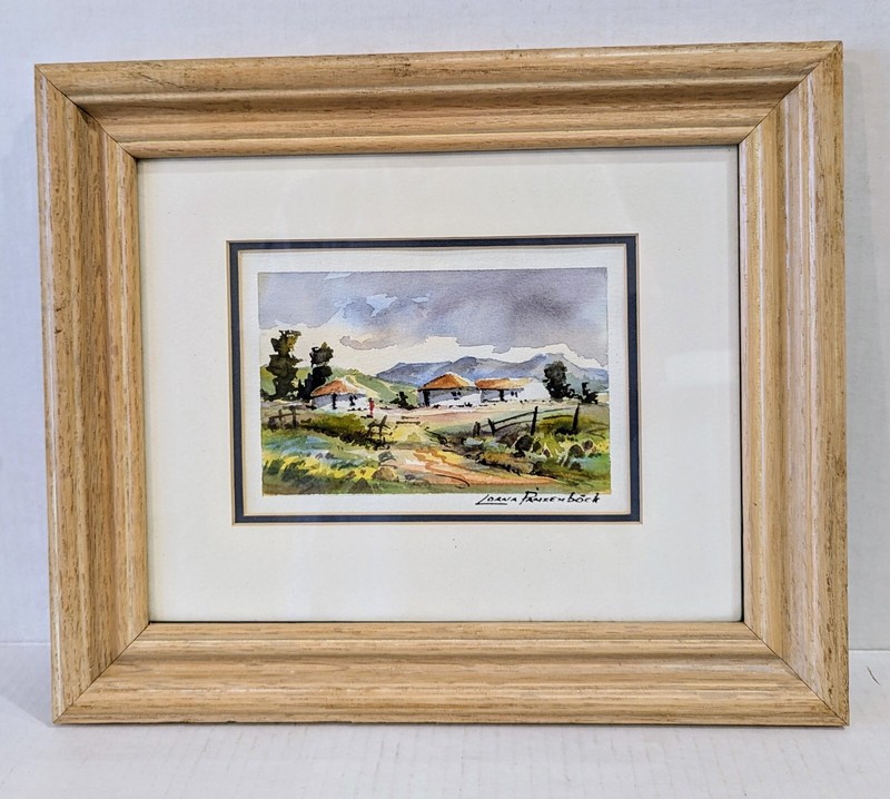 Lorna Panzenbock Small Framed Watercolour Painting Landscape 12 1/2″ x 10 1/2″