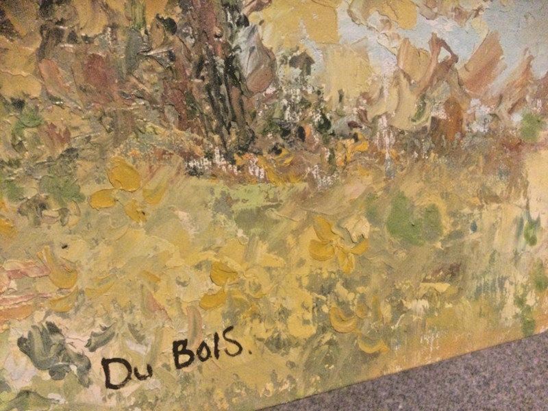 Orig.Signed DuBois Oil/Canvas French Artist,Impasto, Impression.Art36"x24"Listed gallery