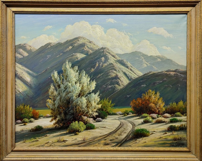 Paul Grimm -Stunning Spring in the California Mojave Desert -Oil painting