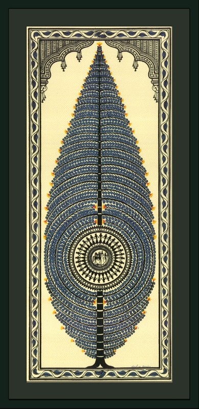 Original handmade Pattachitra painting themed on idea of ‘Tree of Life’