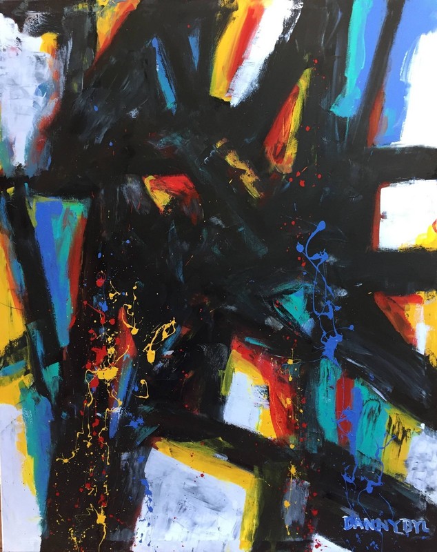 New LARGE CONTEMPORARY ORIGINAL MODERN ABSTRACT PAINTING Fine ART Dan Byl 4x5ft