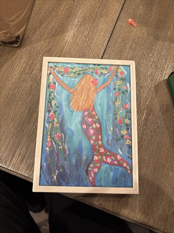Pearl Of The Sea- Brenda Bush Kids Artwork Original Piece 5×7 In MGRK2 B1