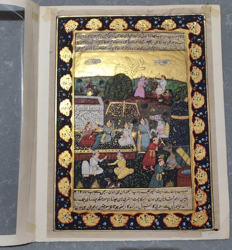Persian Deer Animal Hunt Handmade Painting 30cm X 22cm EV1