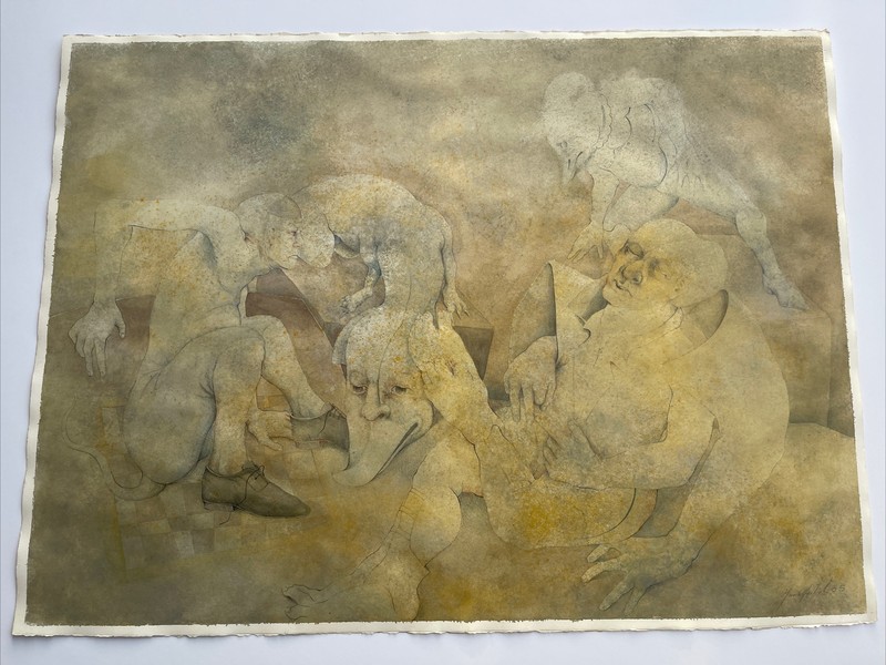 SURREALISM PAINTING ABSTRACT EXPRESSIONISM LISTED FAMOUS MARTIN MARIO DEL CAMPO