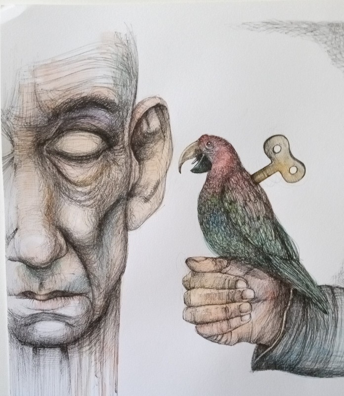 Pencil On Cardboard 19×18 In .Edualdo Crespo. Cuban Beautifull Arts