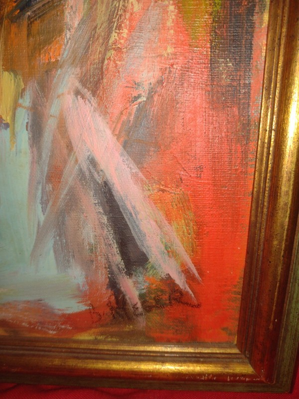 24 3/4" X 31" Inches Oil On Canvas Signed B.Ryeger? gallery