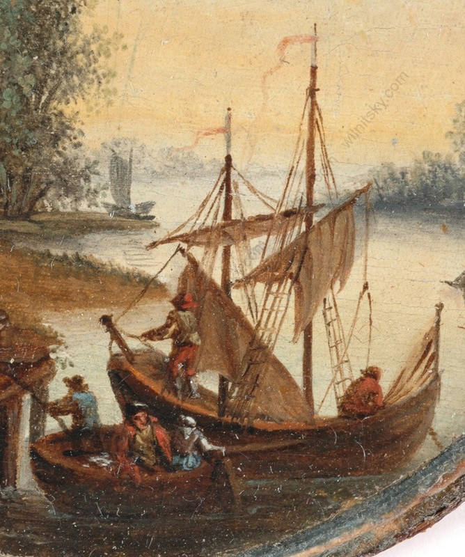 Attr. to Henri-Joseph v. Blarenberghe (1741-1826) "Riverscape" Oil Miniature (m) gallery