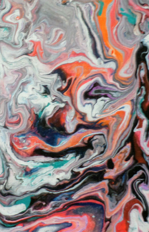 «The Colorado Clown» By LMS Acrylic Fluid Art Denver Colorado