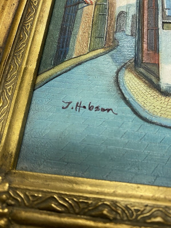 J. Hobson 12”x13” Original Oil Painting gallery