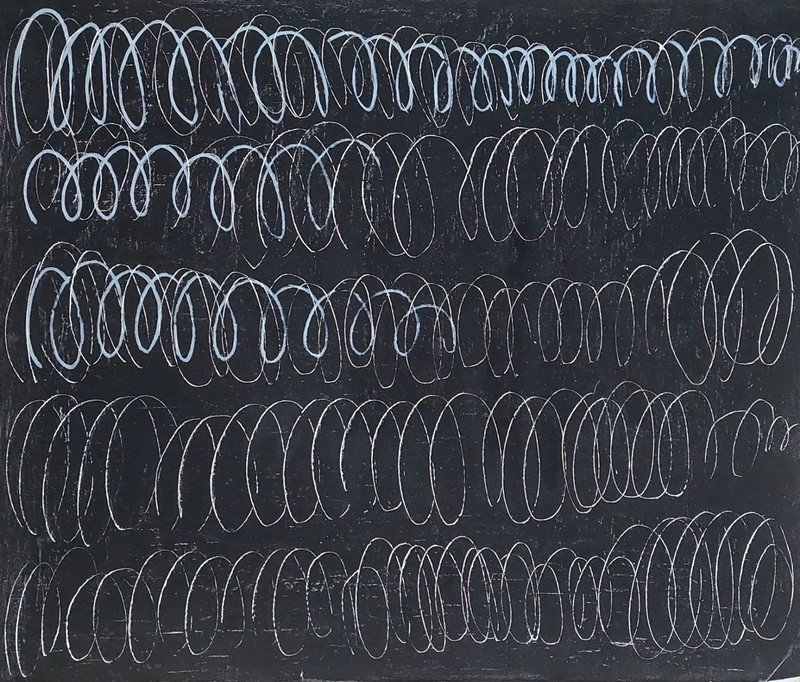 Cy Twombly Signed Vintage Abstract Oil Painting on Canvas Modern Art